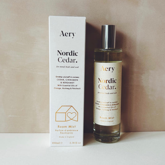 Aery Nordic Cedar Room Mist - Cedar, Cinnamon and Bergamot