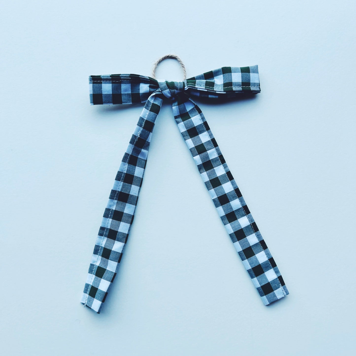 Set Of 3 Gingham Bows - Green