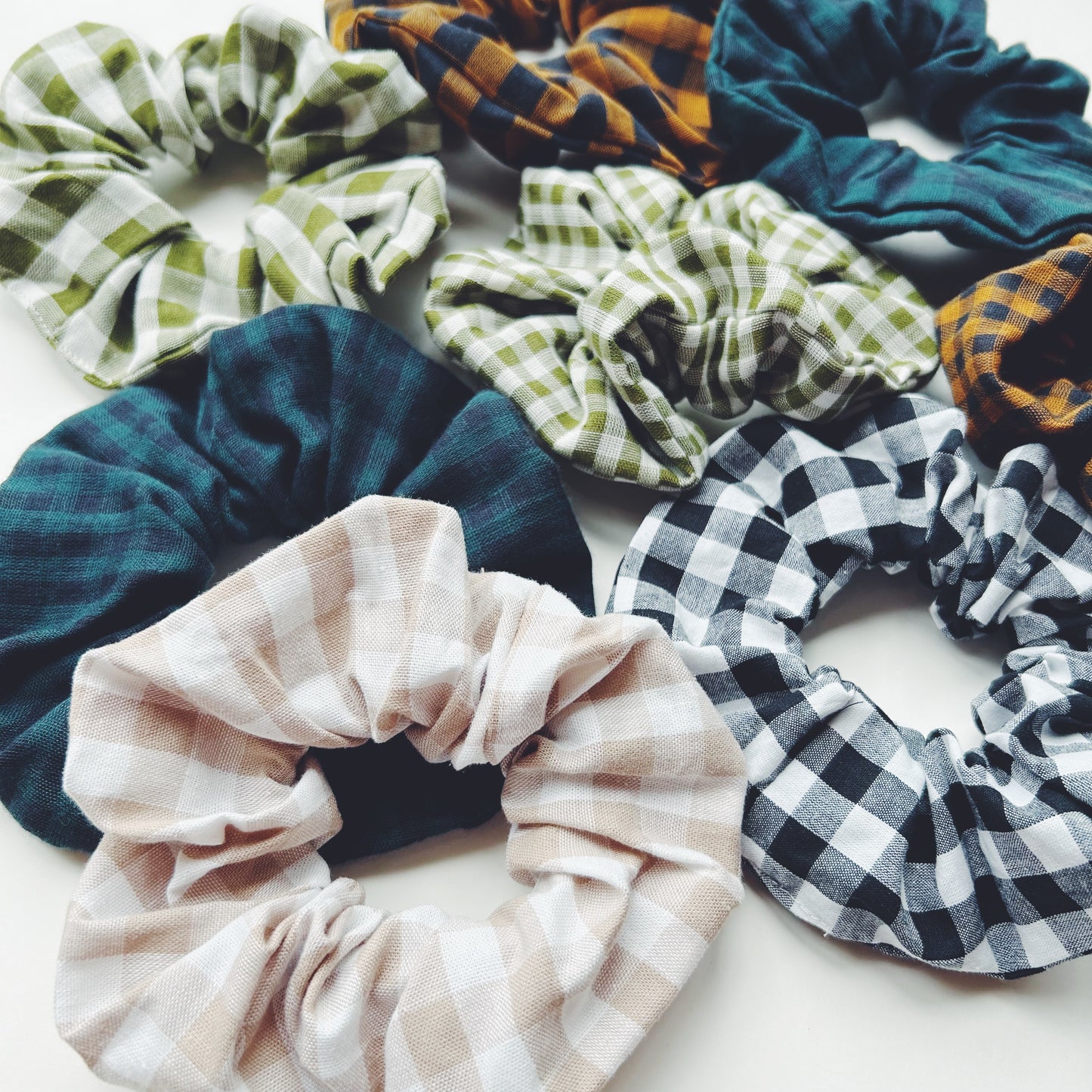 Linen Cotton Fabric Hair Scrunchie