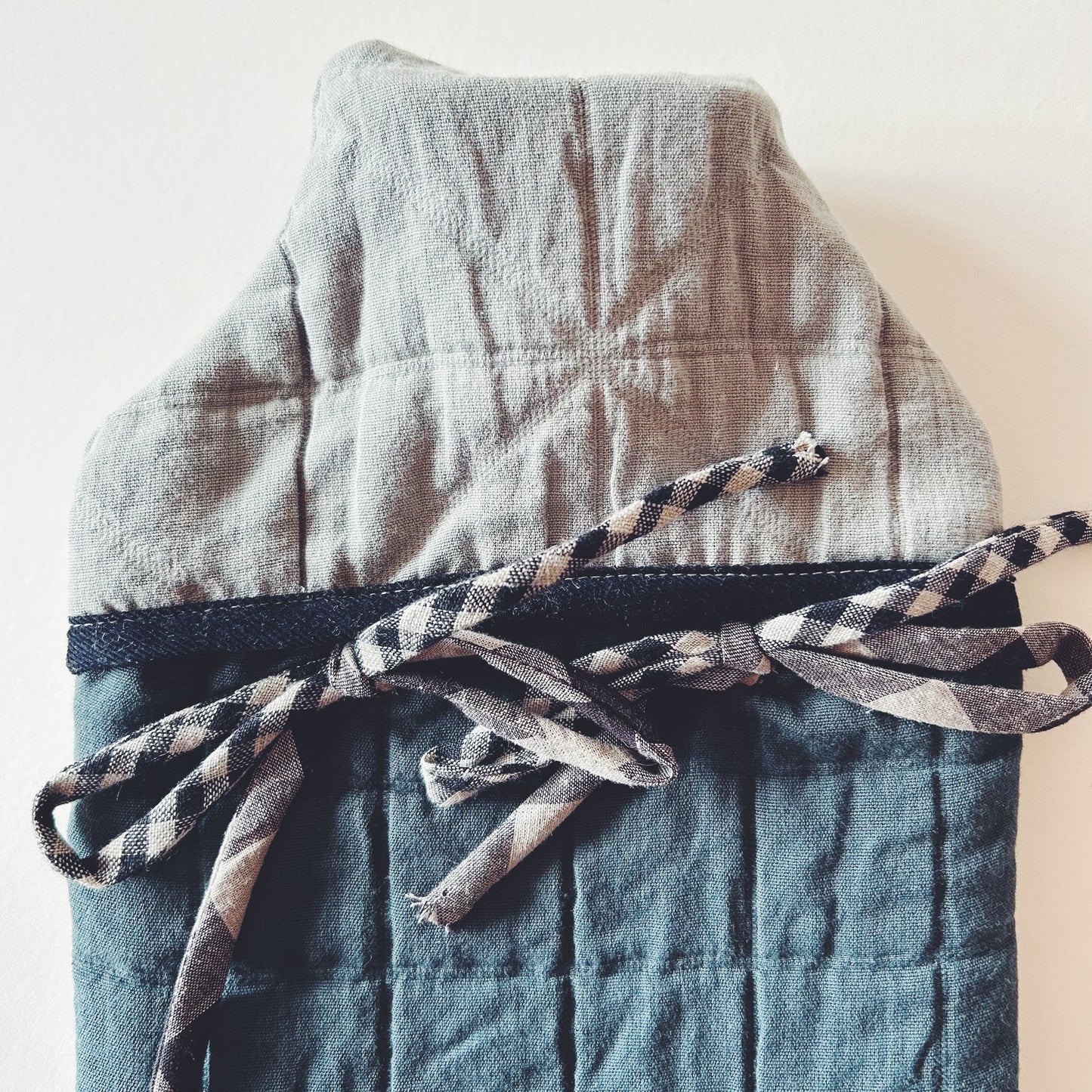 Zero Waste Hot Water Bottle Cover & Bottle - Grey & Navy