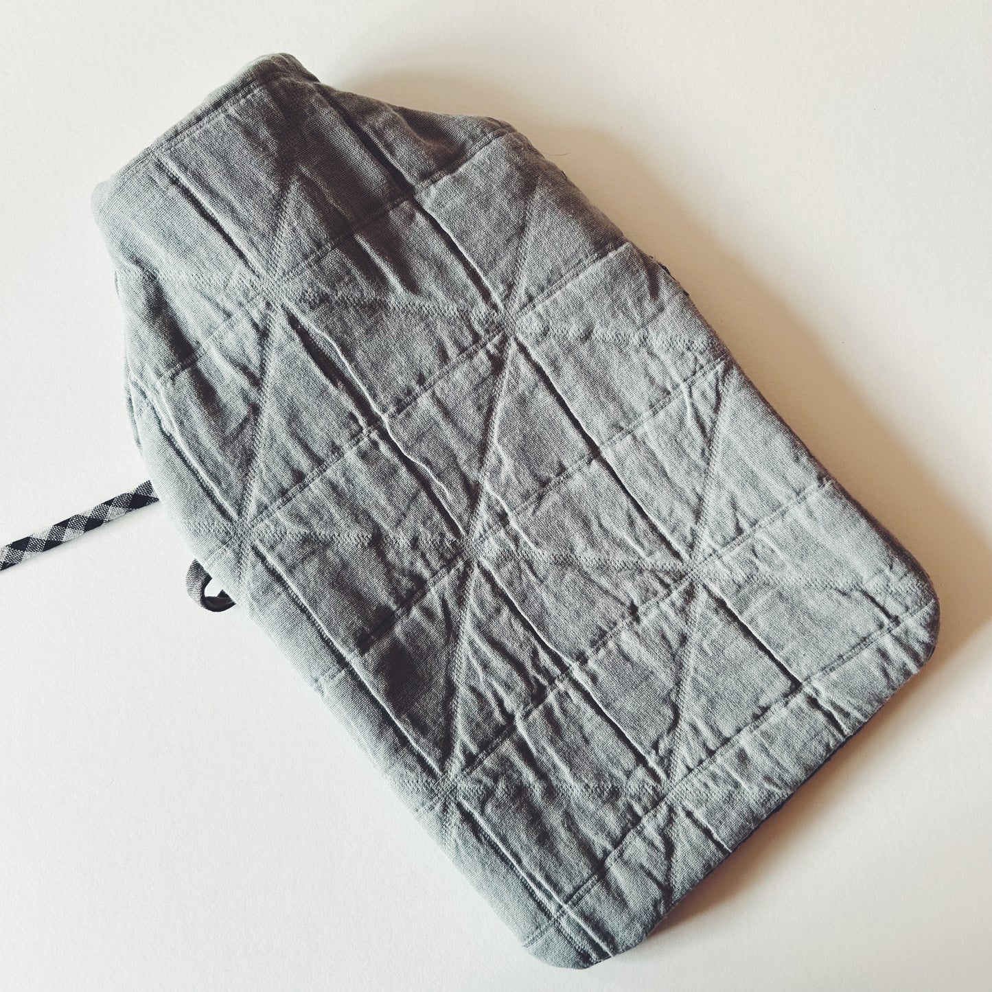 Zero Waste Hot Water Bottle Cover & Bottle - Grey & Navy