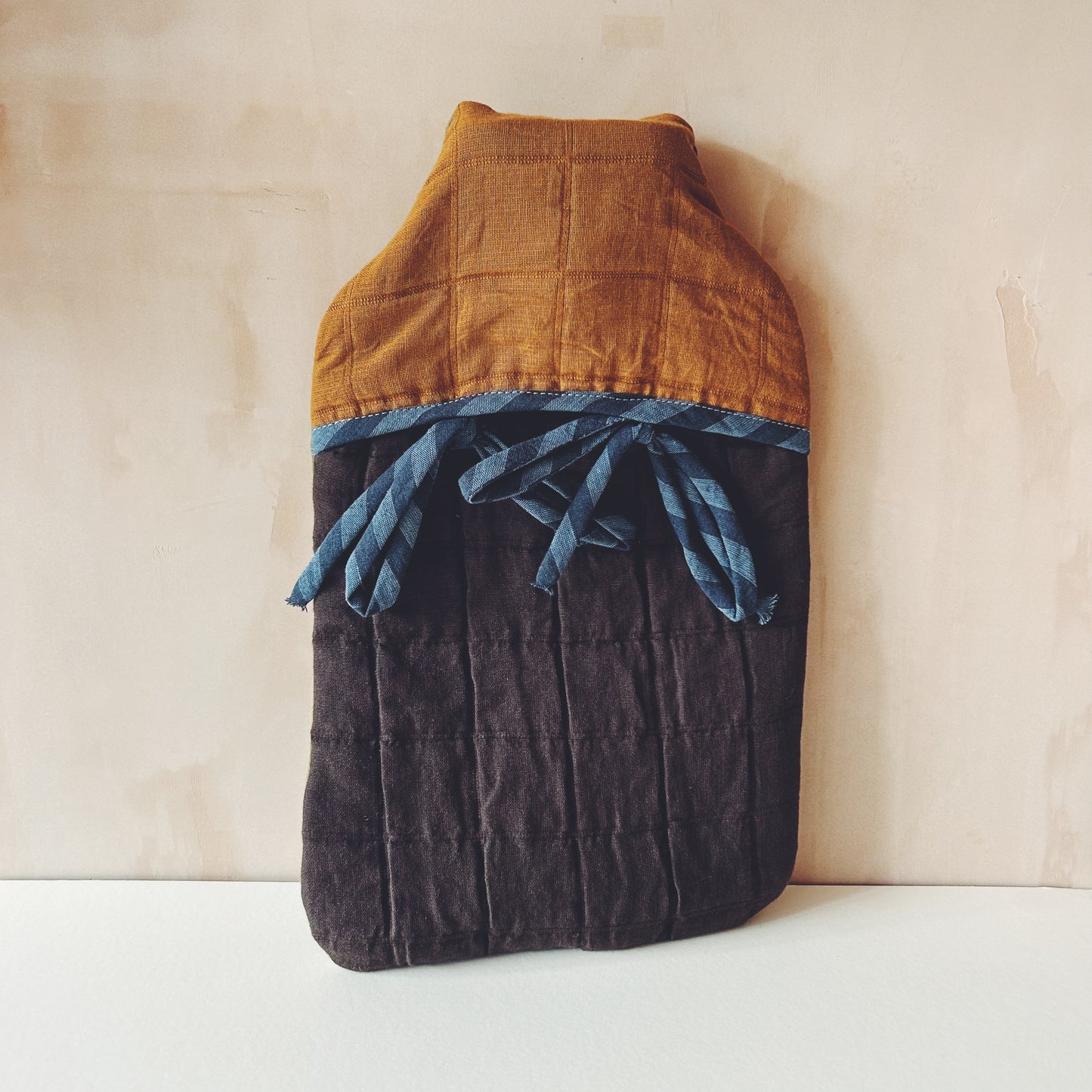 Zero Waste Hot Water Bottle Cover & Bottle - Grey & Navy (Copy)