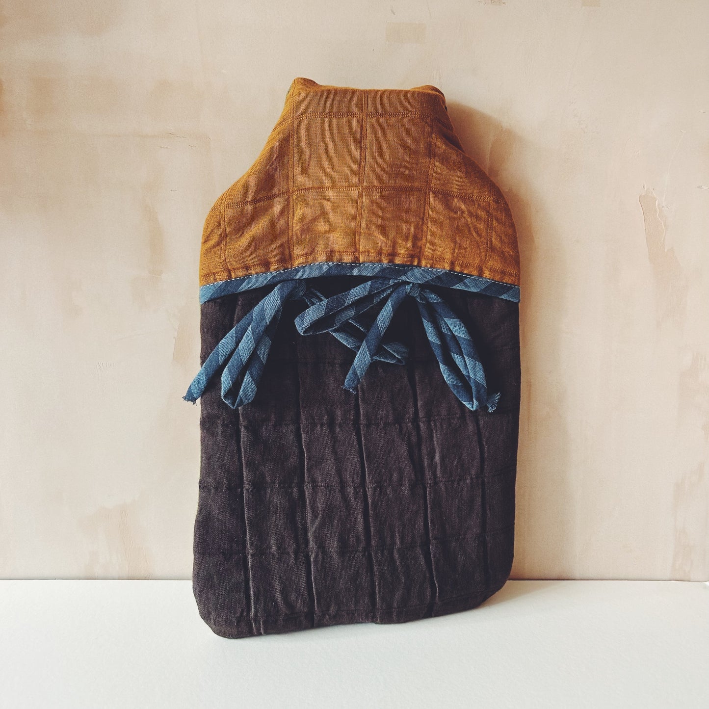 Zero Waste Hot Water Bottle Cover & Bottle - Grey & Navy (Copy)